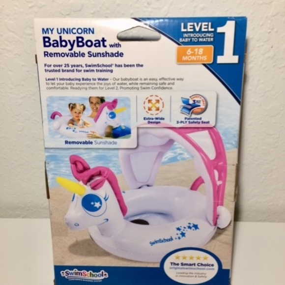 Unicorn Baby Float with Sunshade - Picture 3 of 4